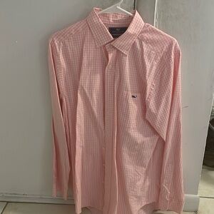 Vineyard Vines Slim Fit Tucker Shirt (Medium, Pink)